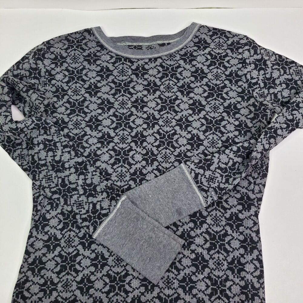 Columbia Omni Wick Gray Black T Shirt Womens Large Long Sleeve Regular Fit - Picture 2 of 7